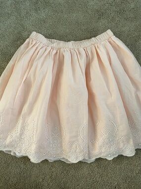 GAP Light Pink Eyelet Circle Skirt